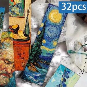 Brand New 32pcs Vintage Style Van Gogh Starry Sky Series Bookmarks